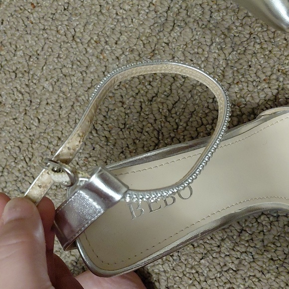 BEBO Rhinestone Embellished Ankle Strap Heels Size 5.5 - Picture 10 of 10